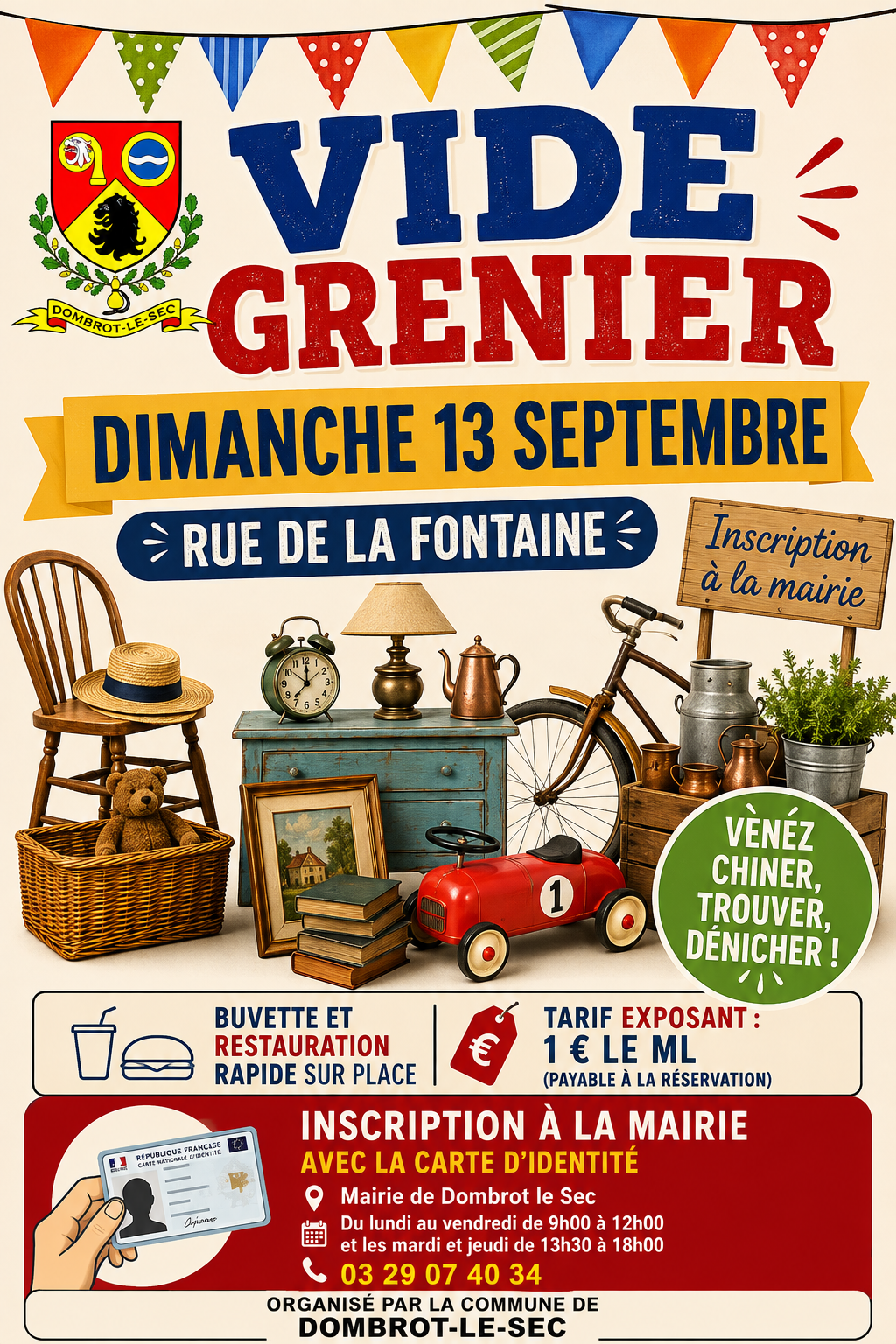 VIDE-GRENIERS à DOMBROT-LE-SEC
